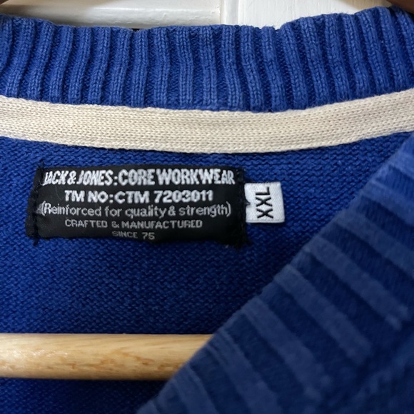 Jack & Jones: CORE Workwear, Blue Long Sleeve, US Men’s XXL - Picture 2 of 4